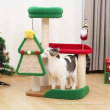 Christmas Series Cat Climbing Shelf